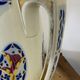 Art Deco bowl and dish from Saint-Amand, hand-painted floral decoration.