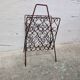 Vintage wrought iron magazine rack