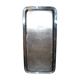 Plateau rectangulaire vintage en métal argenté