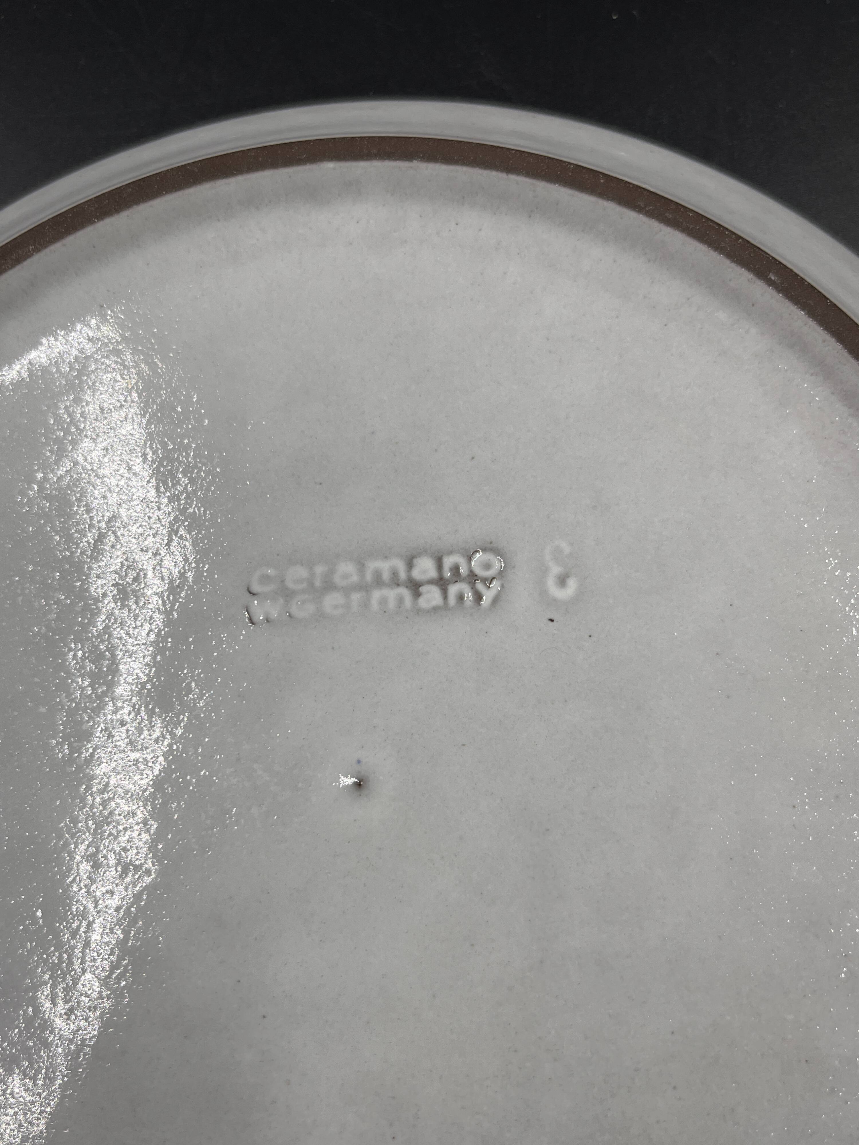 Lot de 3 assiettes à dessert Céramano par Karl Leutner