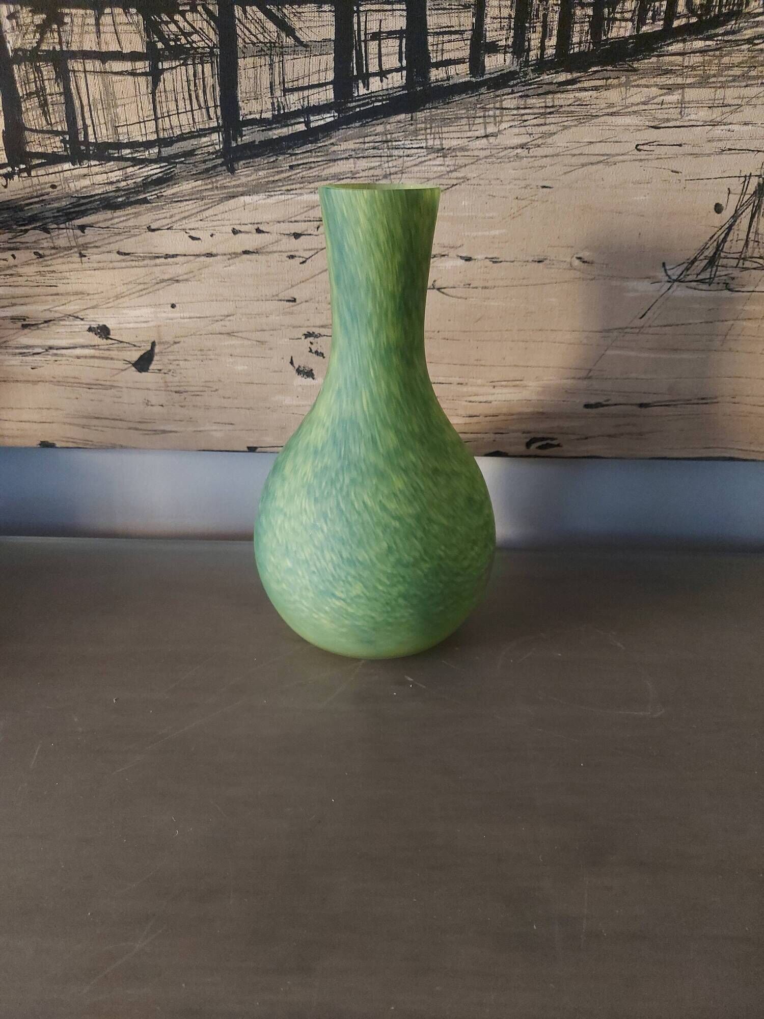 Vase years 80, 90's in blown glass, Habitat