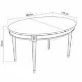 Oval dining table in Louis XVI style