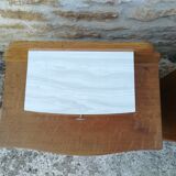 Massive chene and formica bedsides