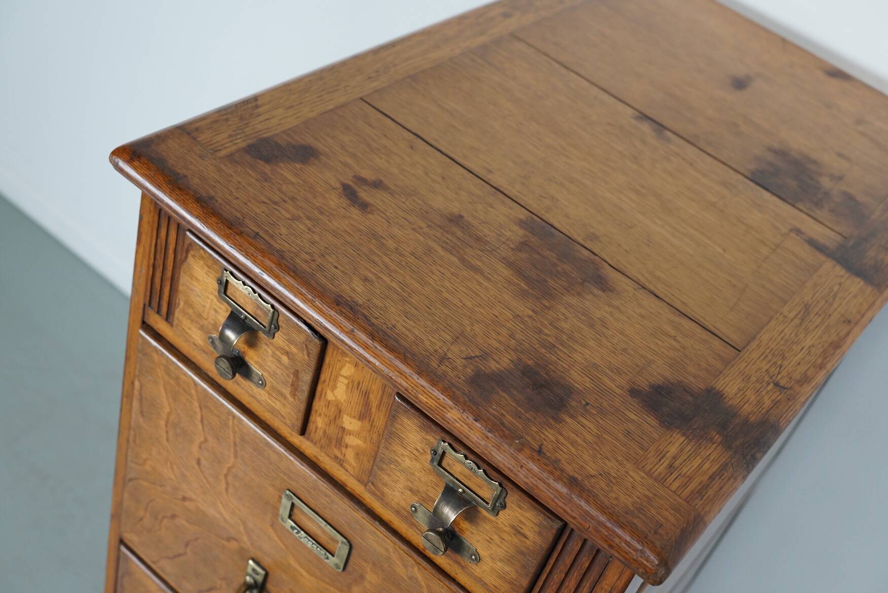 French Oak Apothecary Cabinet / Filing Cabinet, 1920/30s