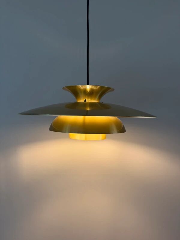 Vintage Danish gold pendant - Louis Poulsen style - Danish design lamp