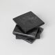 Madeji – Black square coasters in natural marble – set of 4