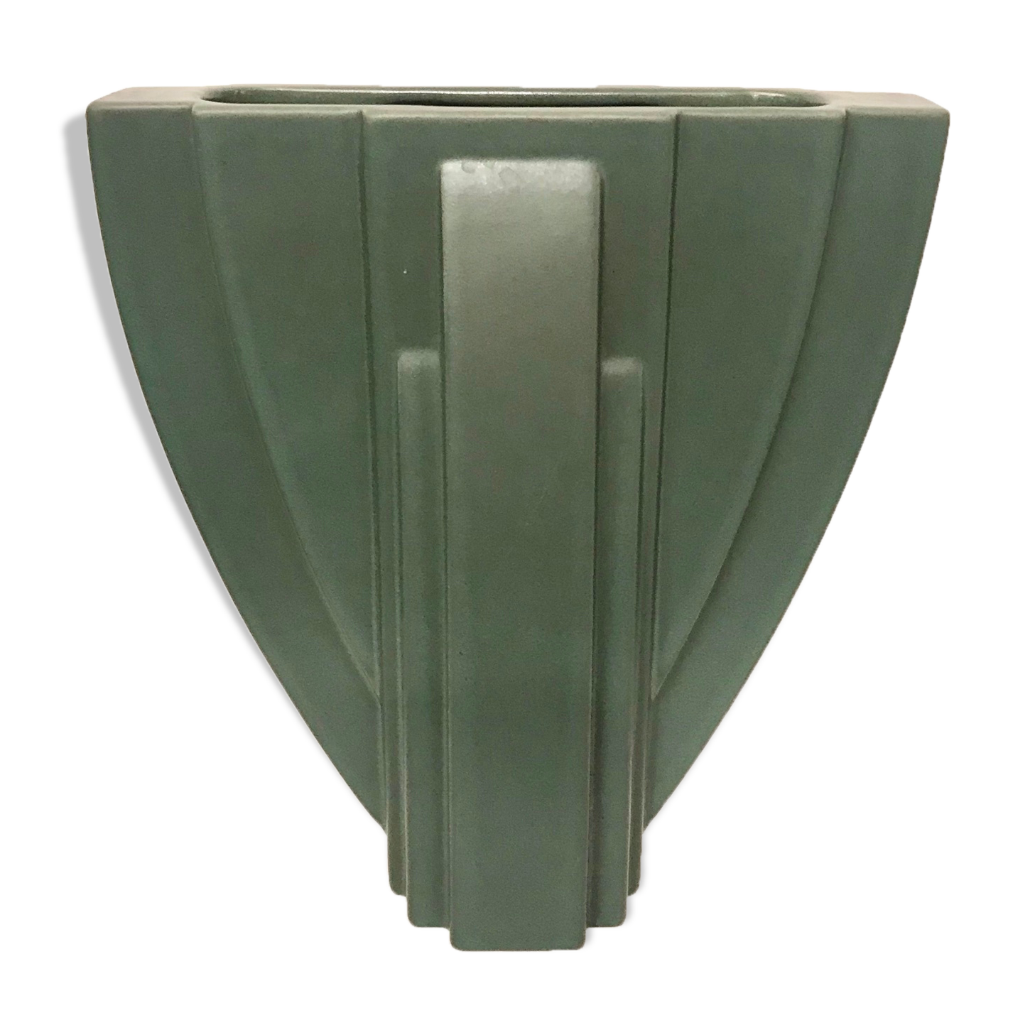 Geometric ceramic vase Claude Dumas 1980