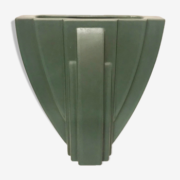 Geometric ceramic vase Claude Dumas 1980
