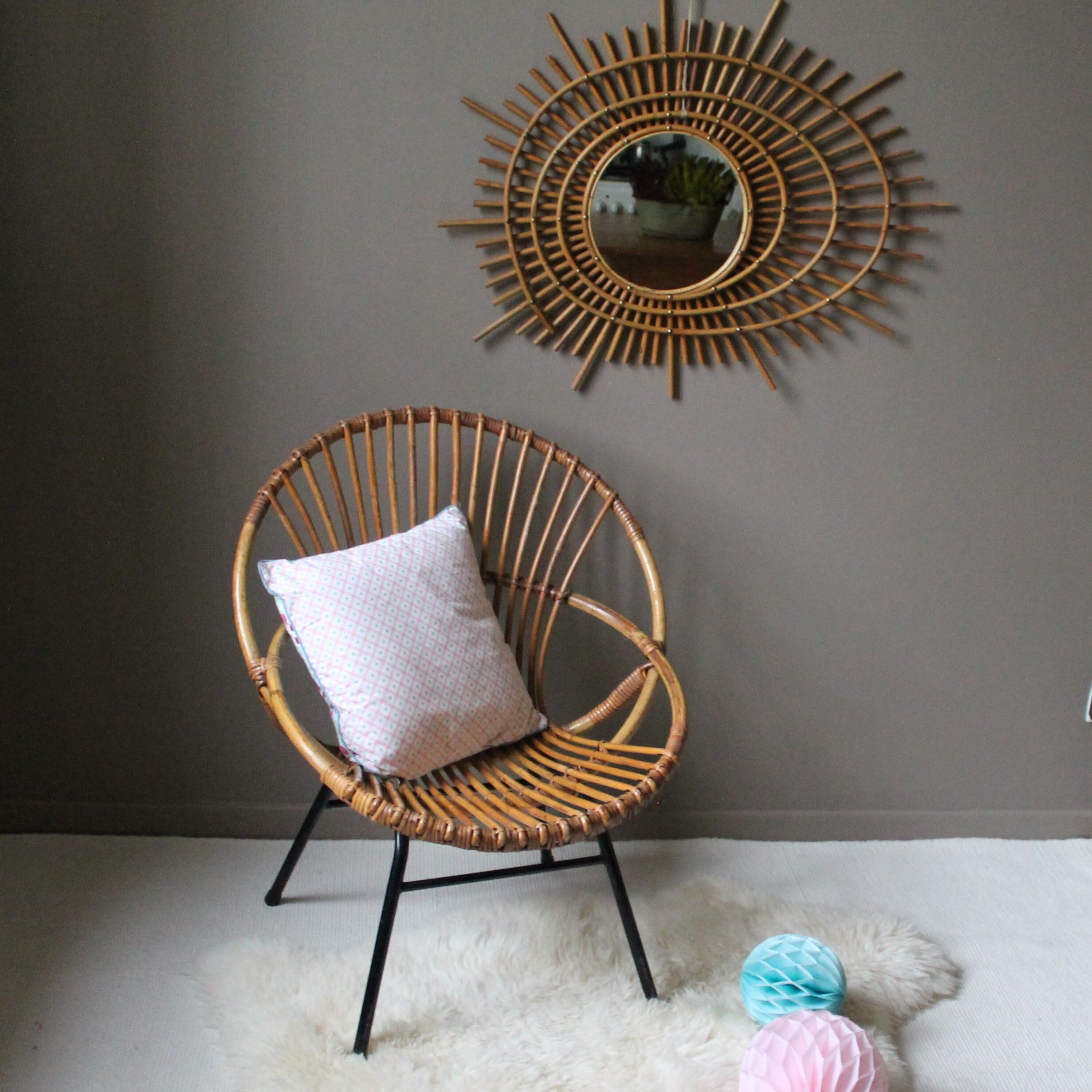 Rattan armchair