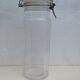 glass jar with vintage cut sides "hermetic"