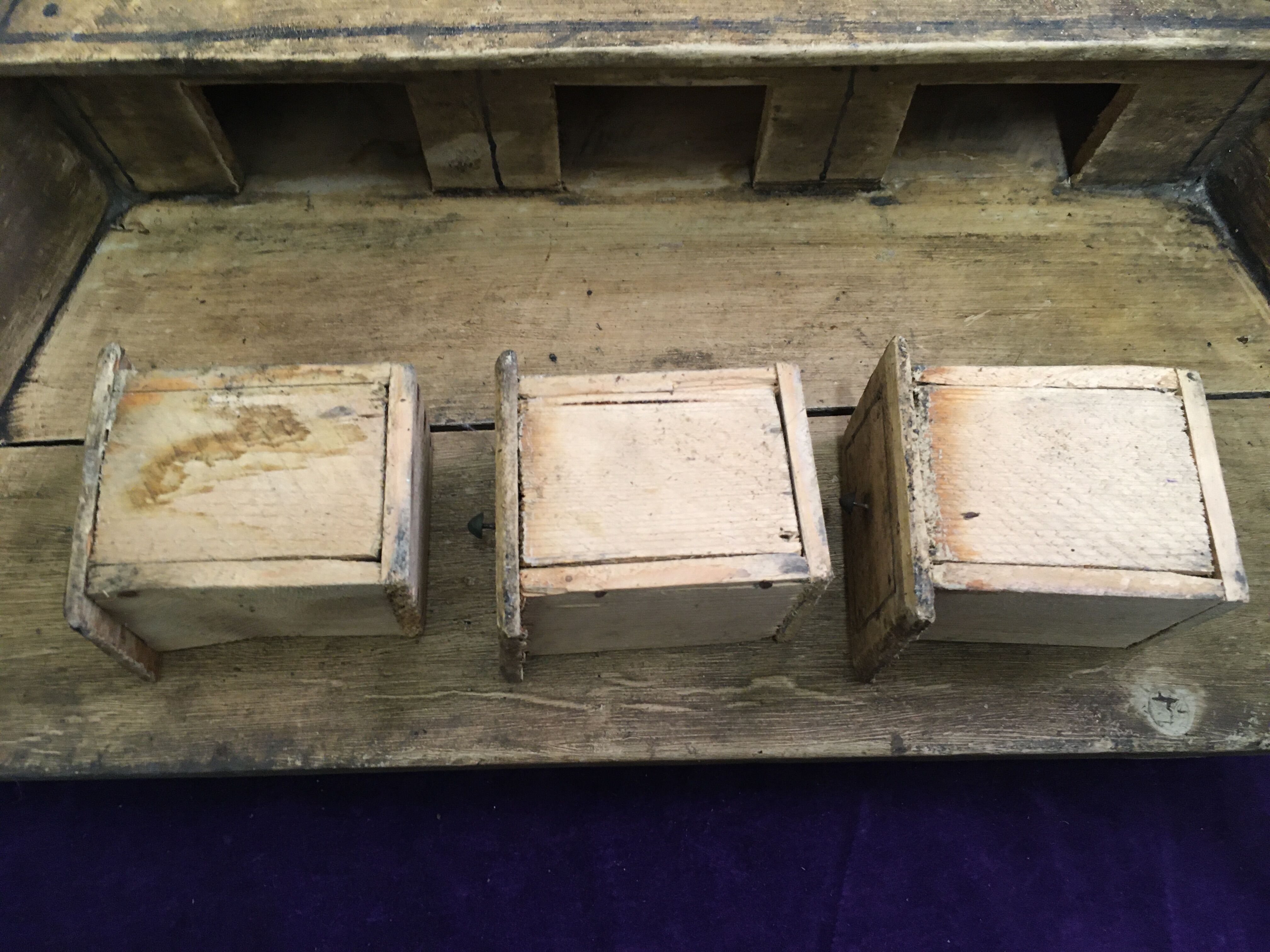 Shelf antique wooden grocery store