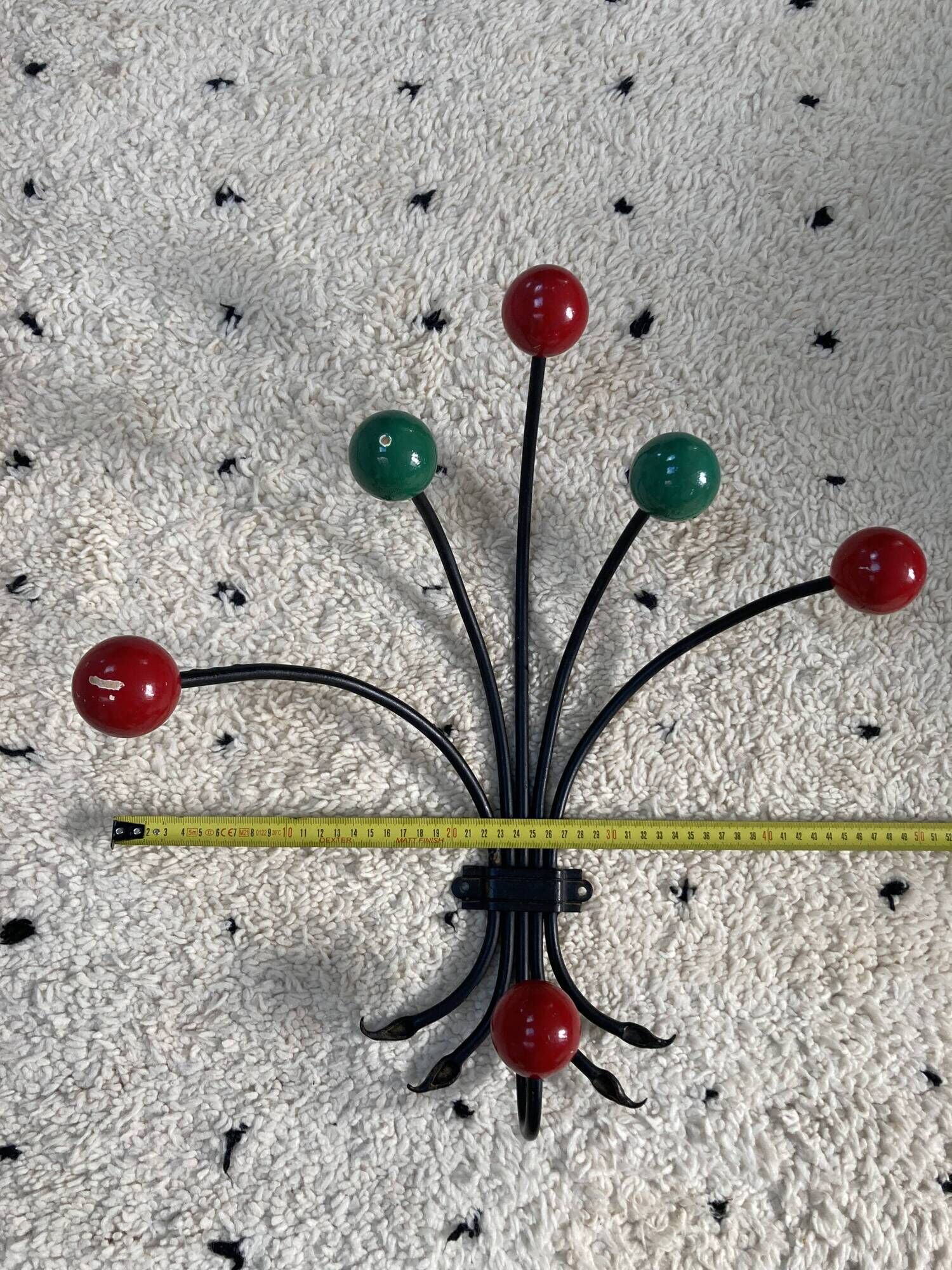 Vintage wall coat rack from the 50s