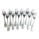 12 Christofle silver metal cake forks model Vendôme/Arcantia before 1983