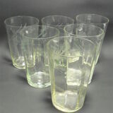 6 antique glasses