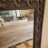 Old carved wood mirror