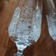2 antique champagne flutes