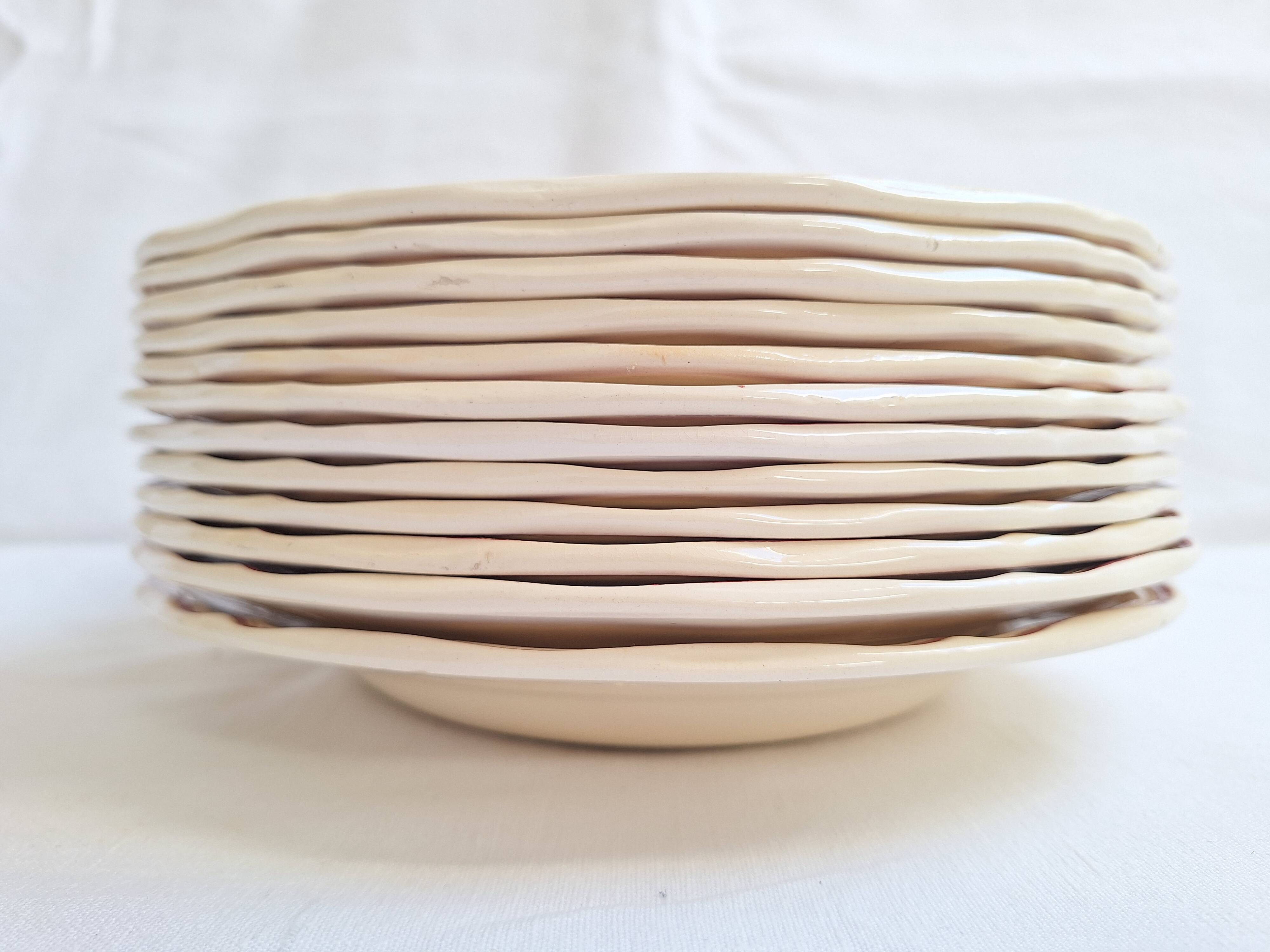 Deep plates Digoin Sarreguemines Model Loraine