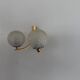 Simple two-armed wall light in brass and glass by Ball and Ball, Kaiser, 1960s, Germany.