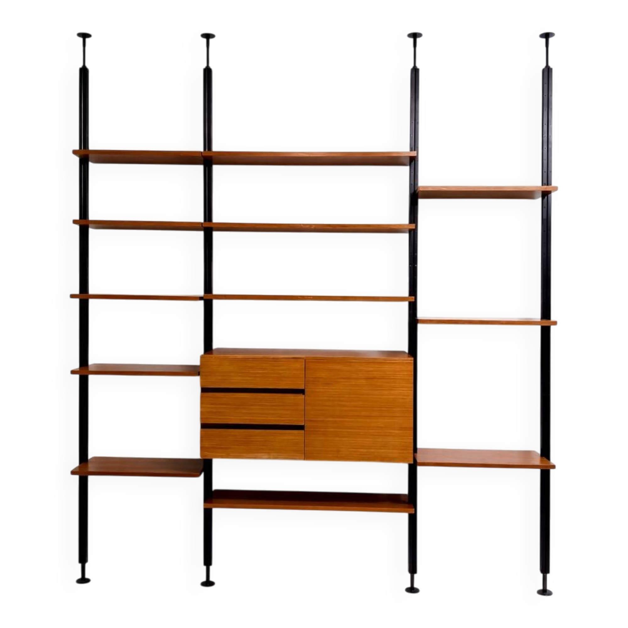 Wall Library or Floor/Ceiling in Light Walnut