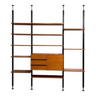 Wall Library or Floor/Ceiling in Light Walnut