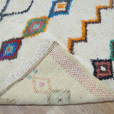 Tapis berbère losanges coloré 286 x 190 cm