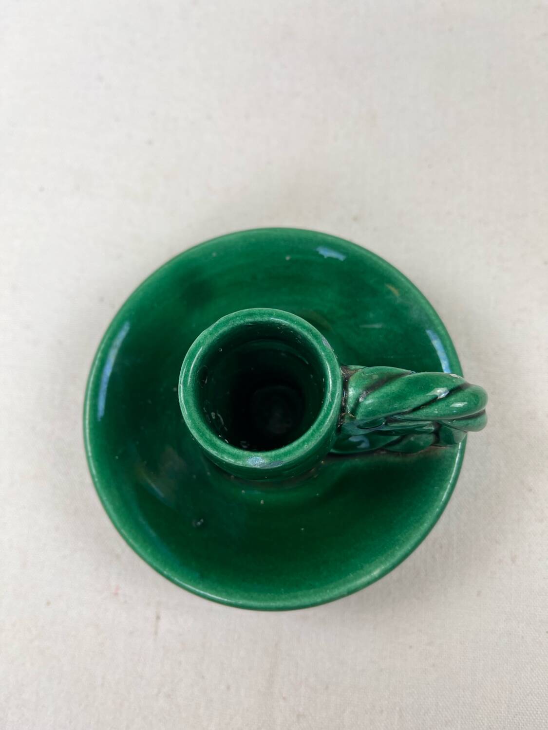 Vallauris earthenware candle holder