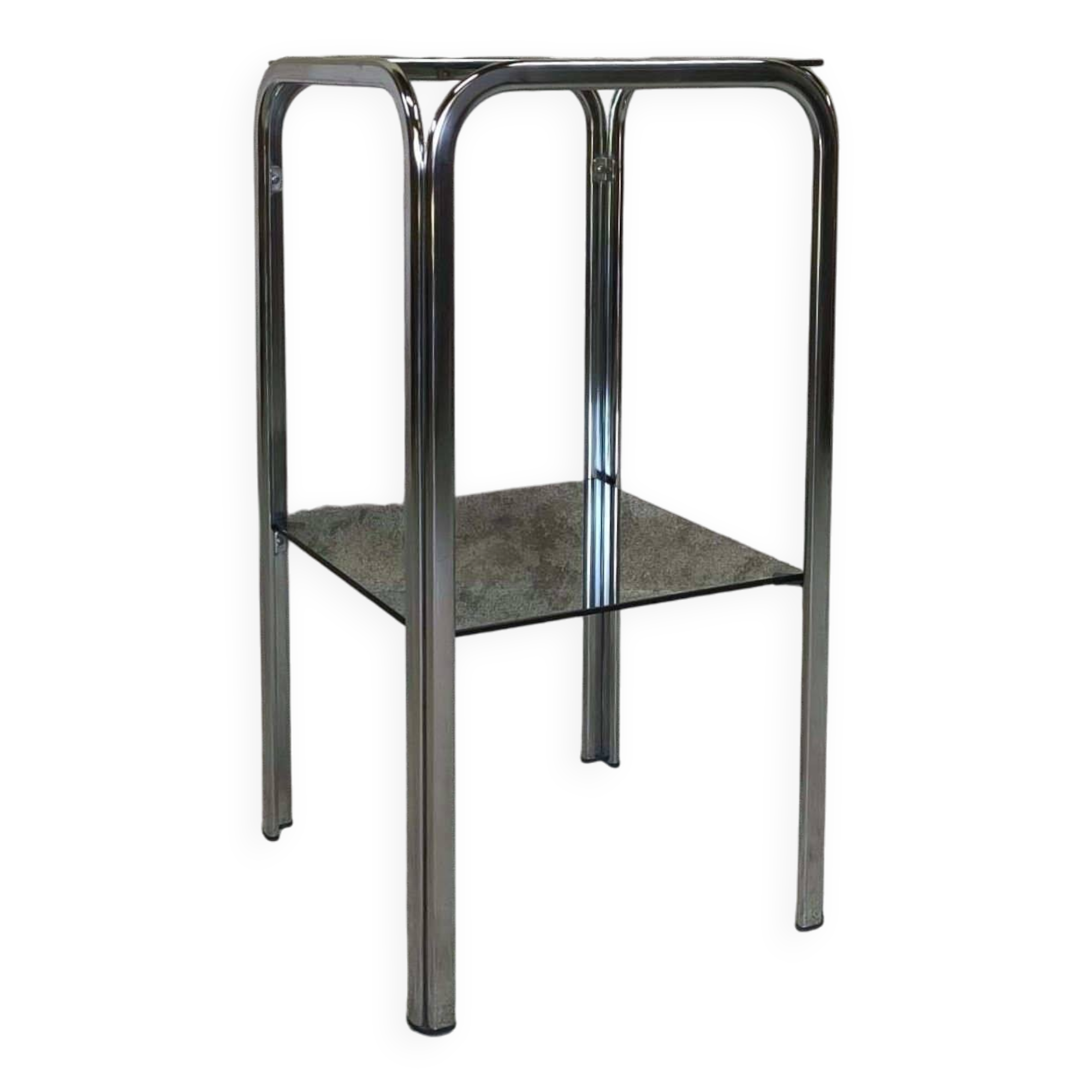 Vintage chrome saddle