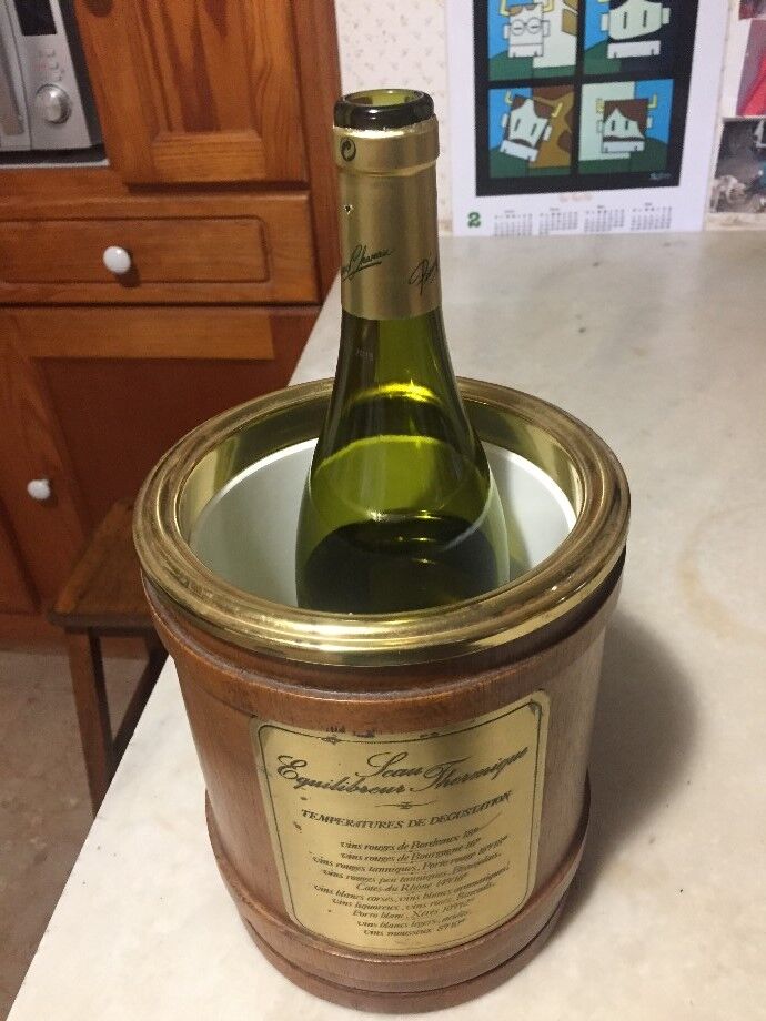 1960s wood-plated thermal balancer bucket