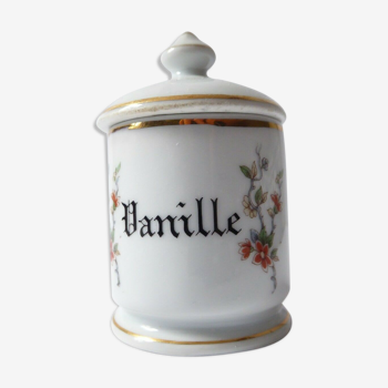 Vanilla spice pot in porcelain from France