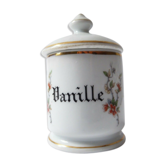 Vanilla spice pot in porcelain from France
