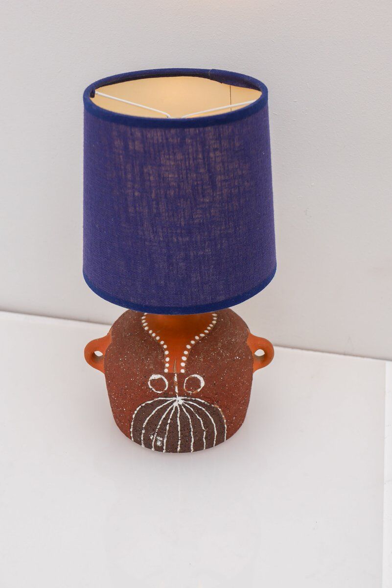 Scandinavian pottery table lamp by Thomas Hellström for Nittsjö, 1970s