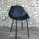 Black shell chair Pierre Guariche for Meurop 1960s
