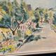 Swedish Oil on Canvas “Landscape” by Lena Jenny Malmajo,Vintage & Framed 46×37cm