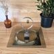 Space age 1970 vintage rotating cheese platter smoked glass chrome