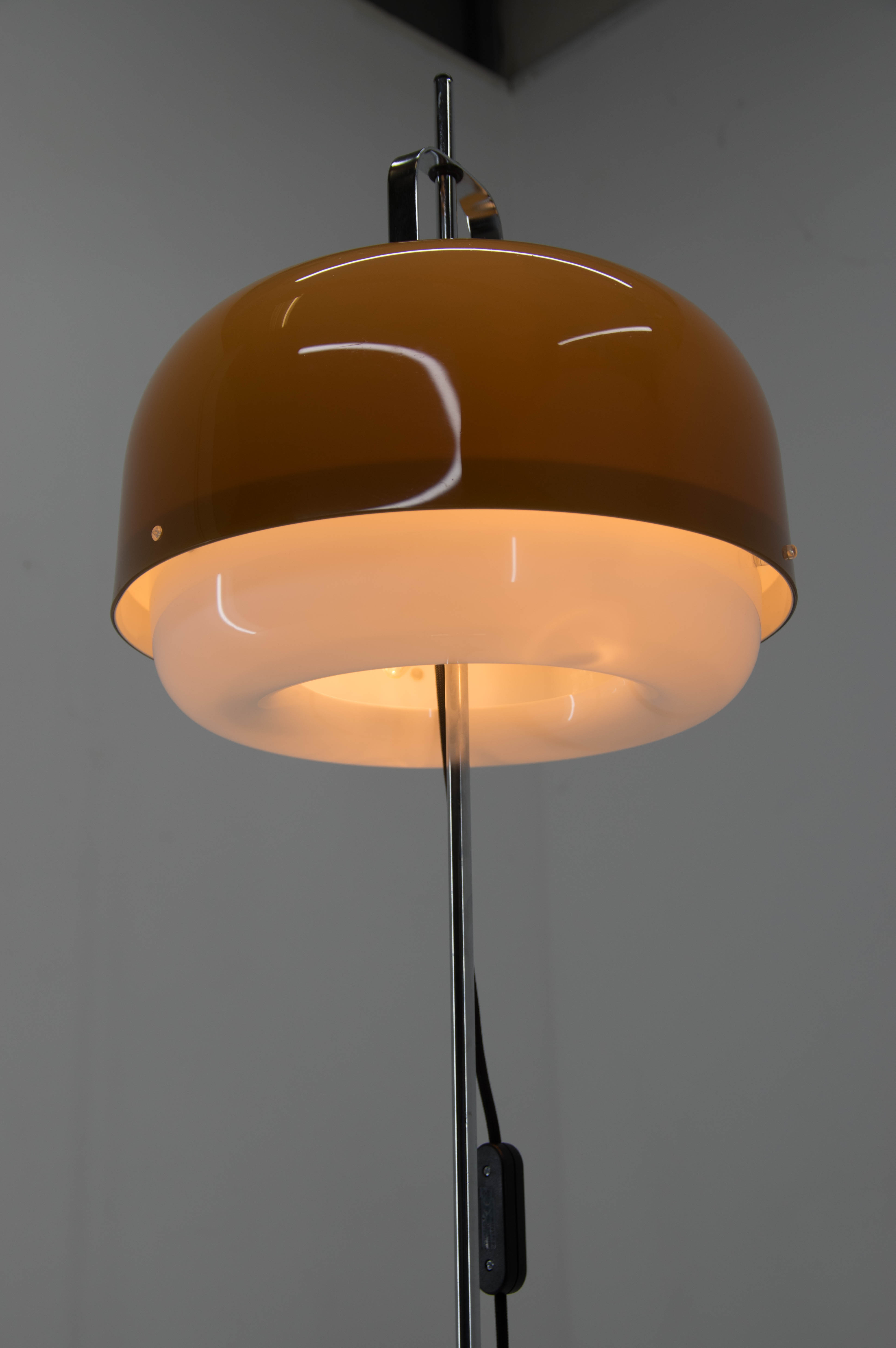 Midcentury  Floor Lamp by Meblo Designed by Harvey Guzzini, Italy, 1970s