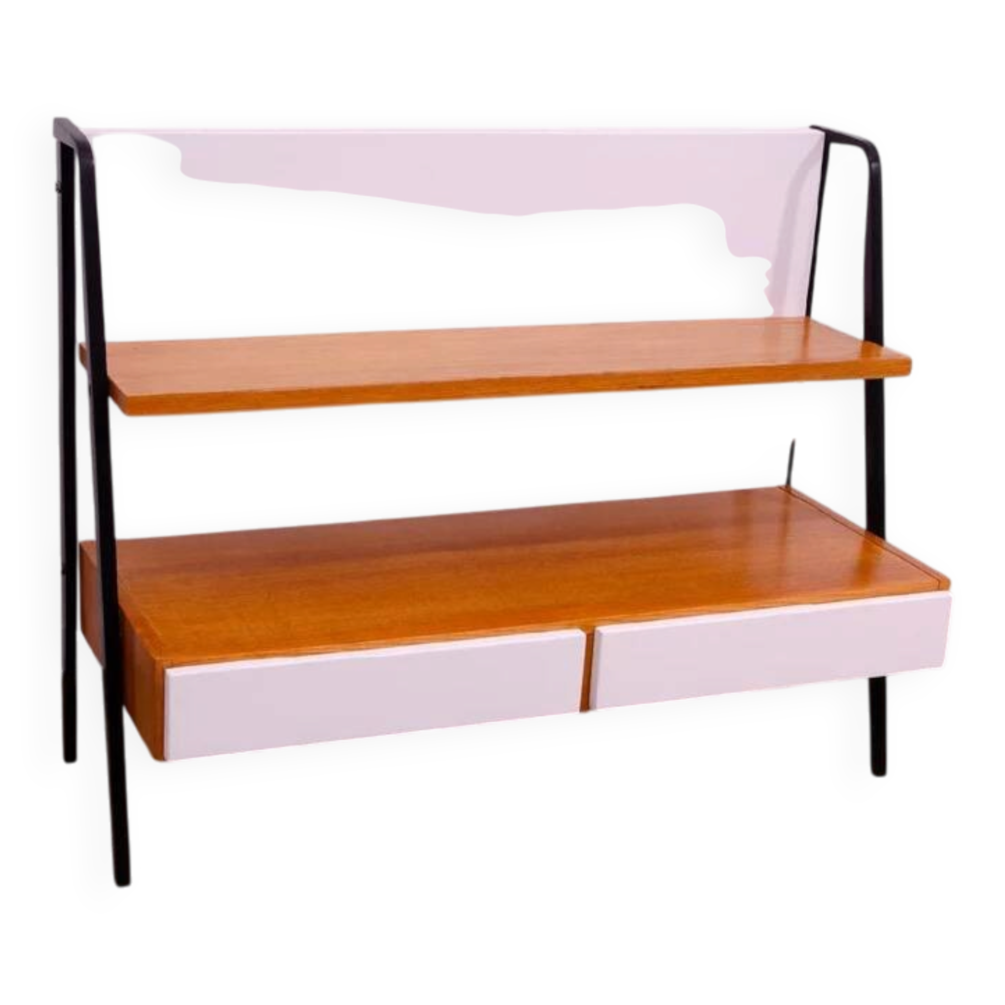 Fully renovated mid century bookshelf by Tatra, 1960s, Czechoslovakia