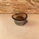 Antique Vintage Transparent Brown Blown Glass Vase