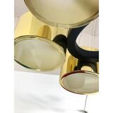 Contemporary Italian Oval Metal Gold Candlestick