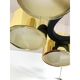 Contemporary Italian Oval Metal Gold Candlestick