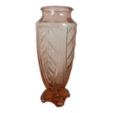 High vase art deco salmon pink