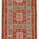 5x11 Kilim Red & Blue Geometric Vintage Rug, 168x342Cm
