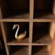 Antique walnut display cabinet from the 20th century.