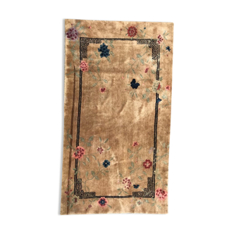 Tapis ancien chinois art déco fait main 150x260 cm