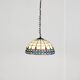 Lampe suspendue en verre teinté de style Tiffany