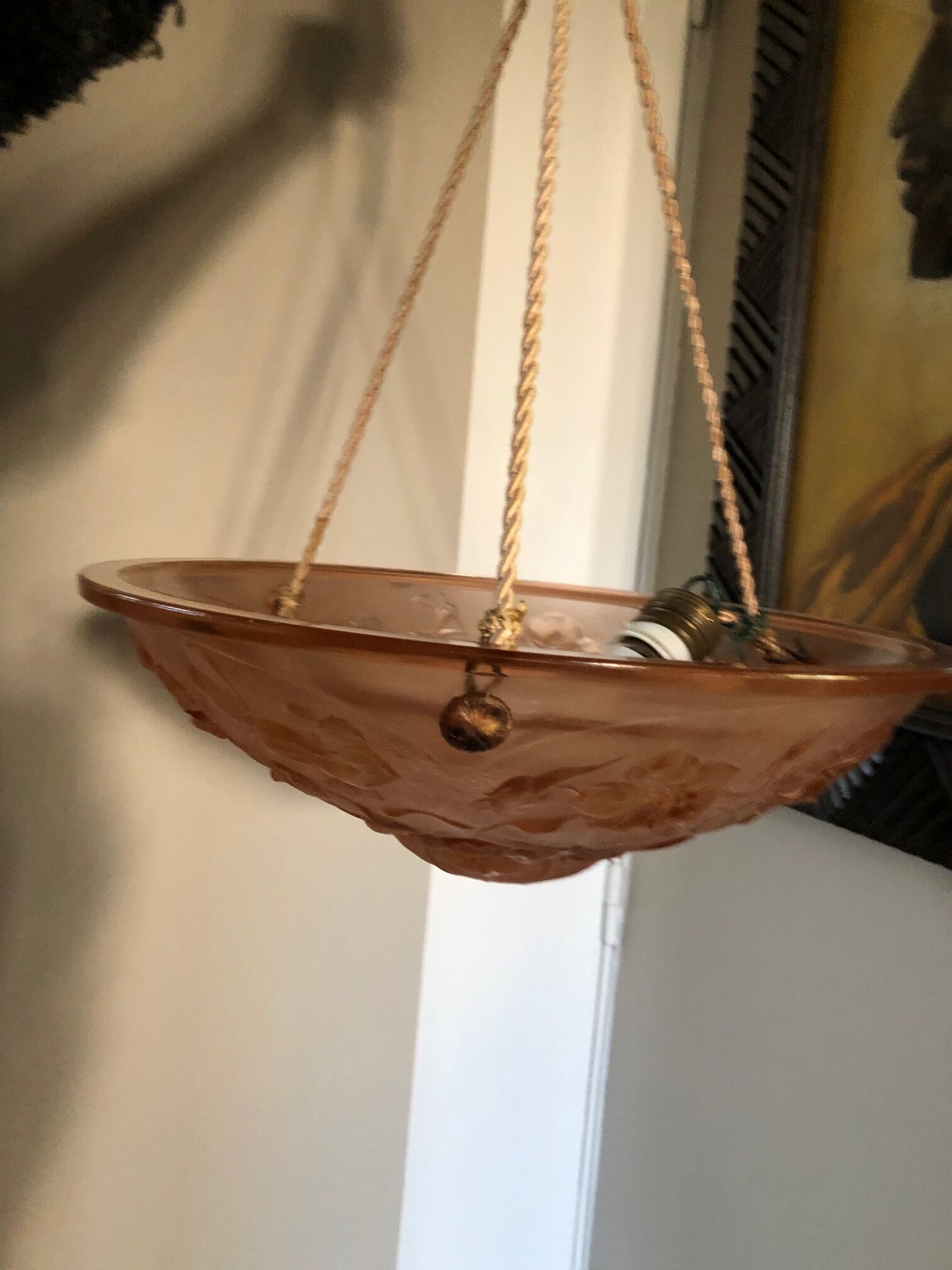 Art deco glass paste ceiling