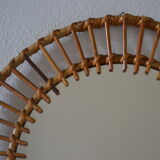 Vintage rattan sun mirror 70 years