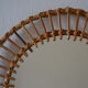 Vintage rattan sun mirror 70 years