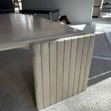 Travertine coffee table Roche Bobois