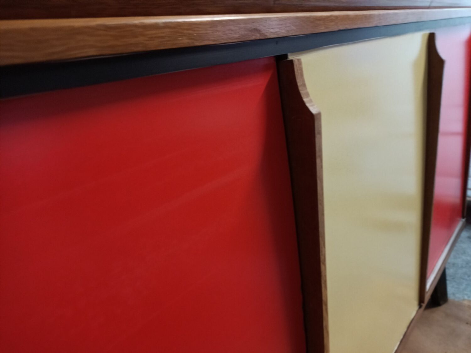 Formica and wood sideboard