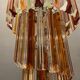 Italian Murano Glass Prism Spiral Chandelier